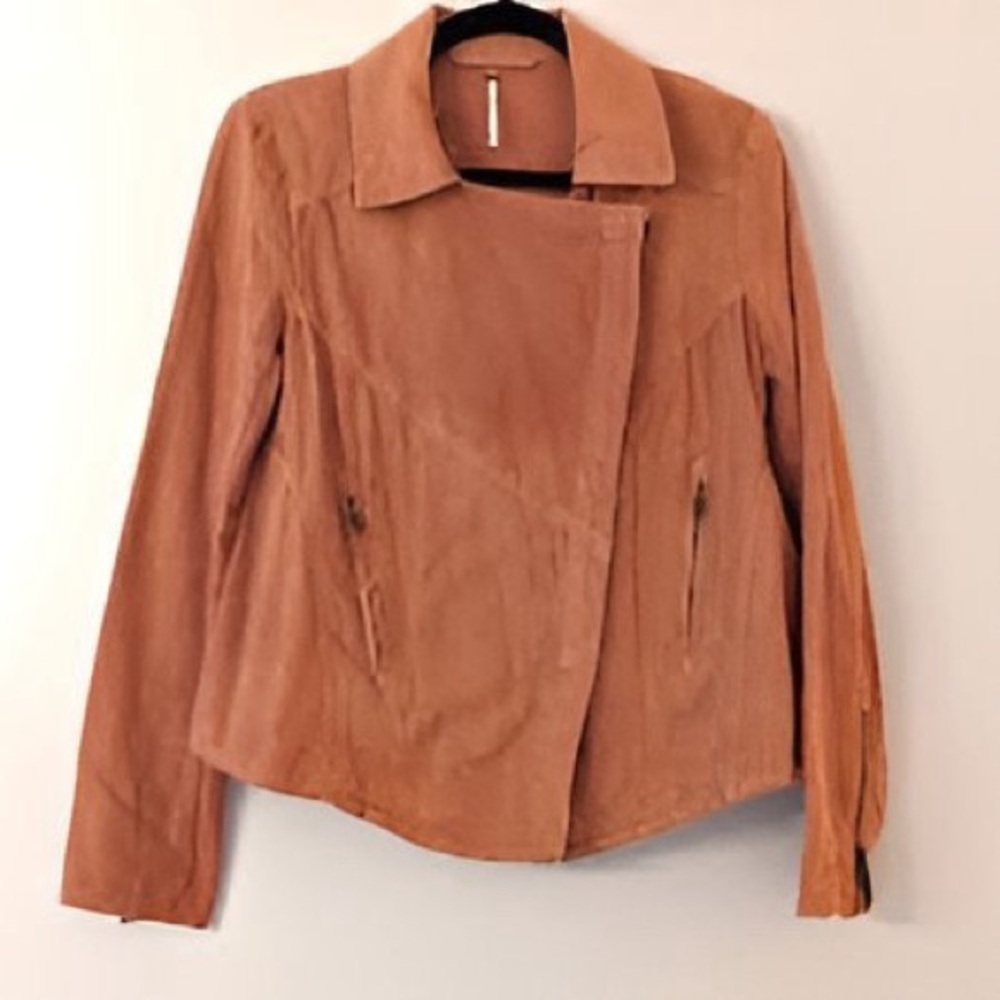 Free People Moto Asymmetrical Zipper Jacket |Small